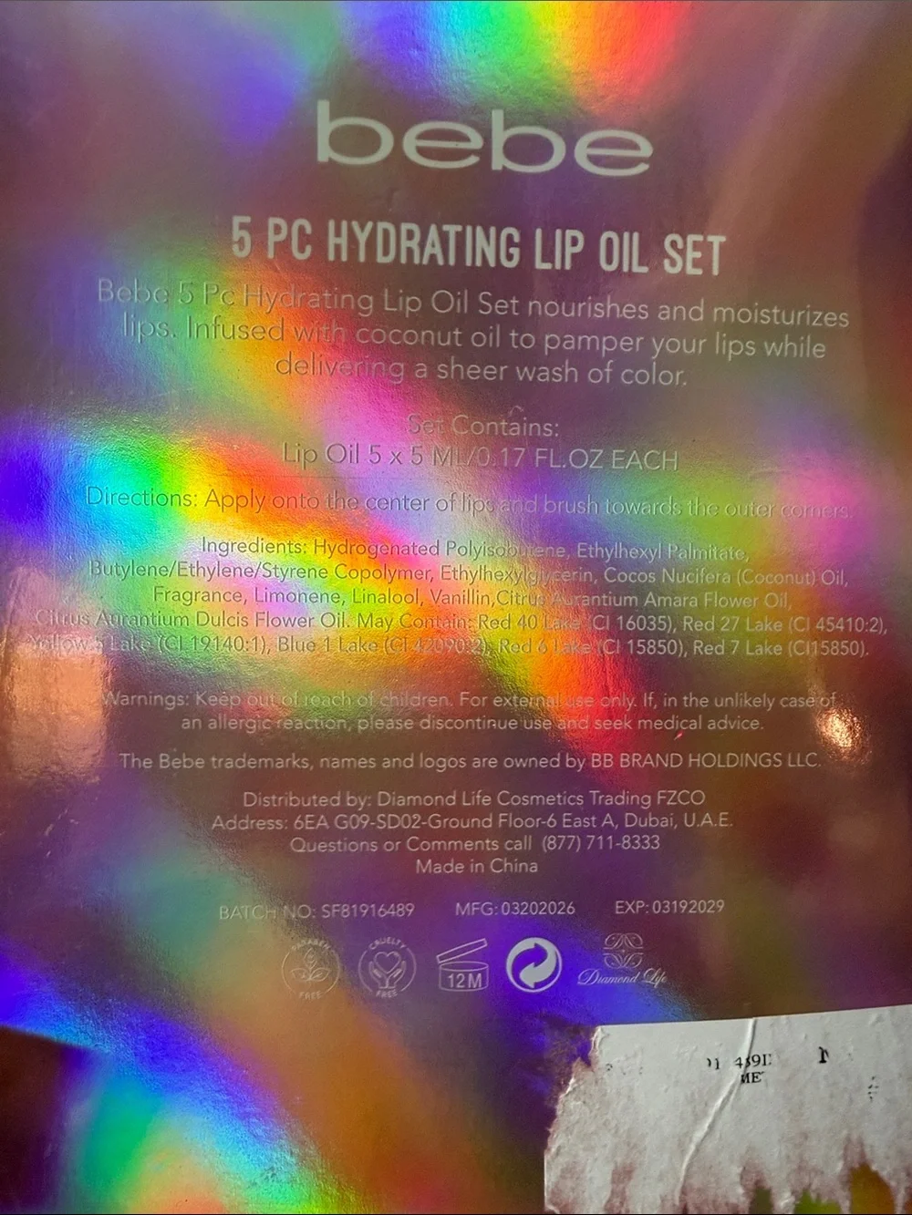 bebe nourishing lip